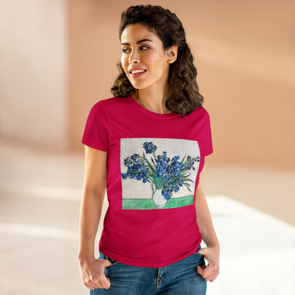 Irises by Van Gogh Women's Midweight Cotton Tee