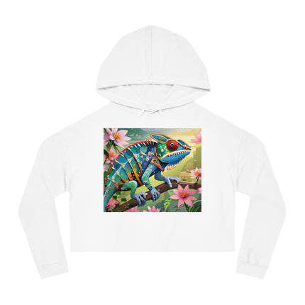 Camouflage Chameleon Cropped Hooded Sweatshirt