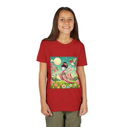 Geisha Fairy and the Hummingbird Blossom Youth Short Sleeve Tee