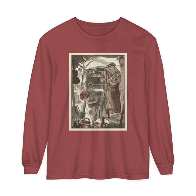 Bric-A-Brac by Fernand Siméon Garment-dyed Long Sleeve T-Shirt