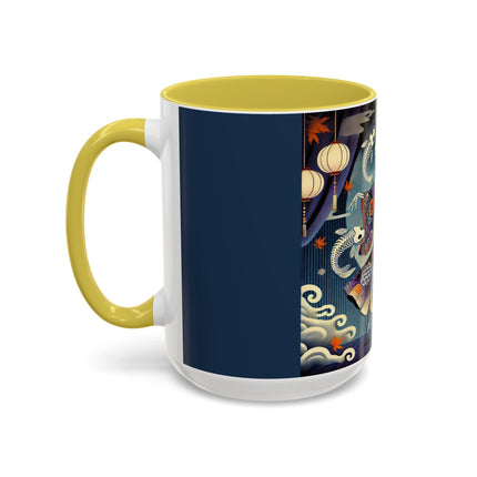 Skeleton Kabuki Performer Colorful Mugs (11oz, 15oz)