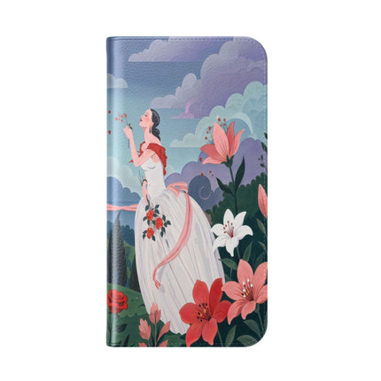 🌹💌 The Garden Of Blown Kisses Flip Case – Art Deco Floral Romance