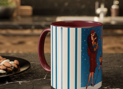 Snowfall & Couture Colorful Mugs (11oz, 15oz)