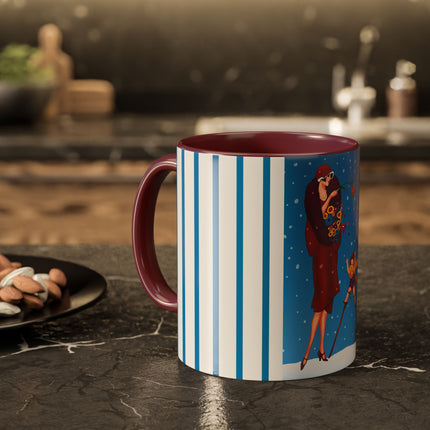Snowfall & Couture Colorful Mugs (11oz, 15oz)