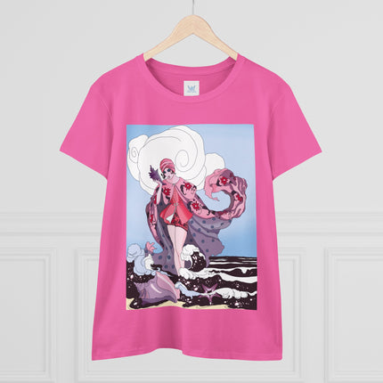 Goddess of the Swirling Sea Midweight Cotton Tee