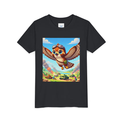 Red-Tailed Hawk in Battle Youth Short Sleeve Tee