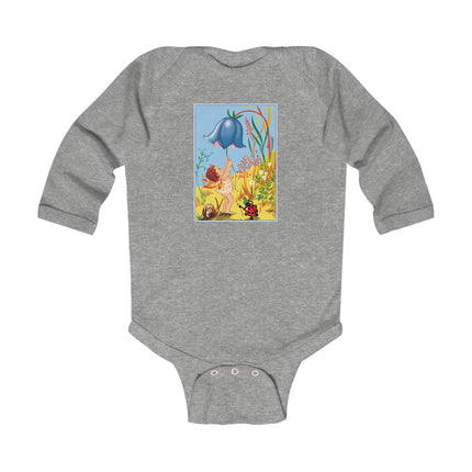 Whimsical Encounters: A Fairy’s Delight Long Sleeve Baby Bodysuit – Cozy Garden Magic