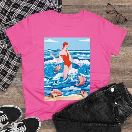 Ocean Symphony Women's Midweight Cotton Tee