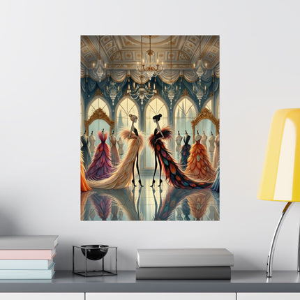 🧚👗 Couture & Wings Matte Vertical Poster – Fairy Fashion & Enchanted Glamour