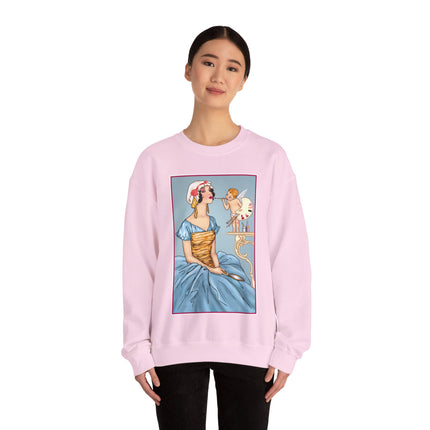 The Enchanting Painter: A Fairy's Artistic Touch Heavy Blend™ Crewneck Sweatshirt