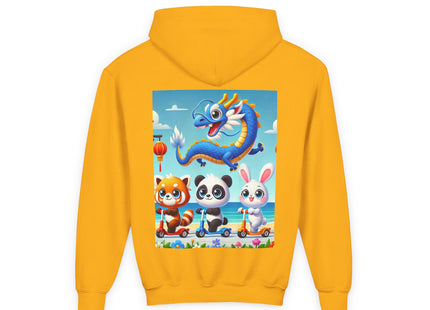 Seaside Scooter Friends Youth Heavy Blend Hooded Sweatshirt