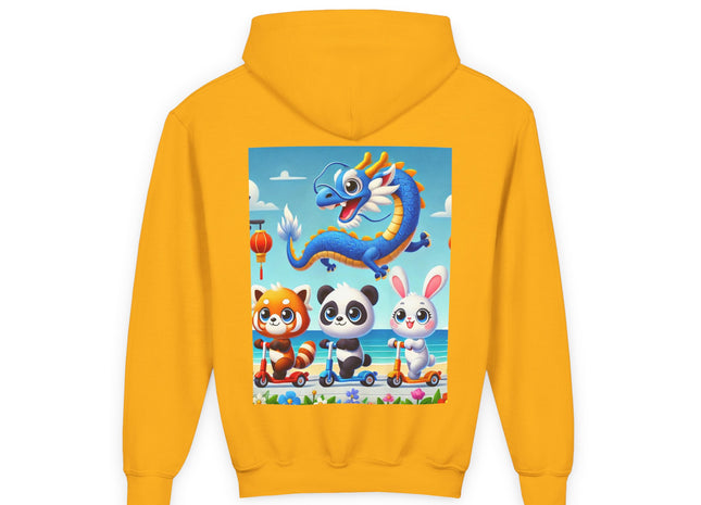 Seaside Scooter Friends Youth Heavy Blend Hooded Sweatshirt