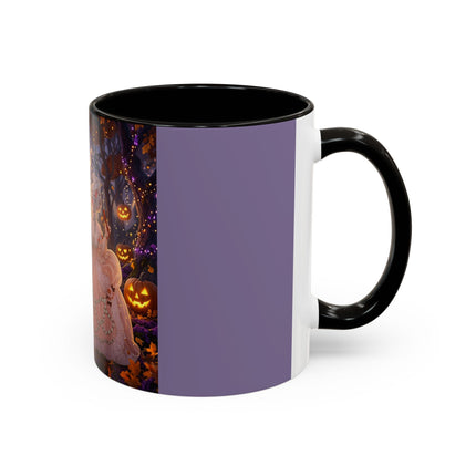 🎃🌙 The Midnight Court Of Pumpkin Grove Colorful Mug – Elegant Halloween Masquerade