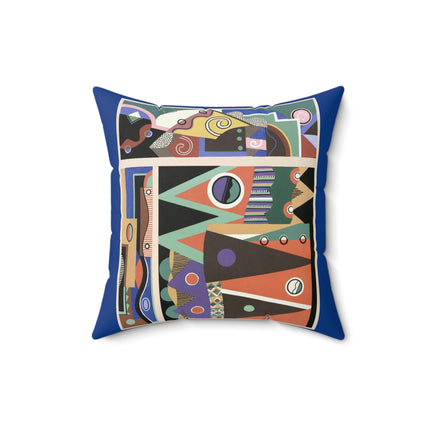 Collection decors et couleurs Pl.03 by Georges Valmiers Spun Polyester Square Pillow