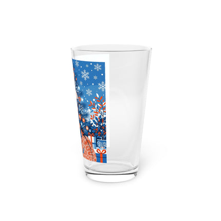 🎋❄️ The Winter Lantern Celebration Pint Glass – Elegant Asian Christmas Fantasy