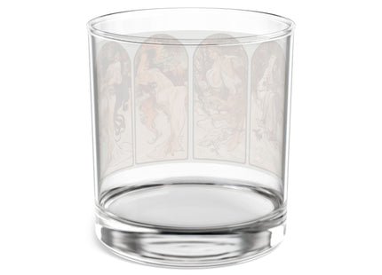 The Seasons by Alphonse Maria Mucha Rocks Glass, 10oz