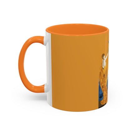Falcon Mistress Colorful Mugs – Art Deco Majesty & Mythic Freedom