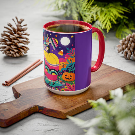 🌙🎃 The Lady Of Moonbeam Hollow Colorful Mug – Whimsical Halloween Charm
