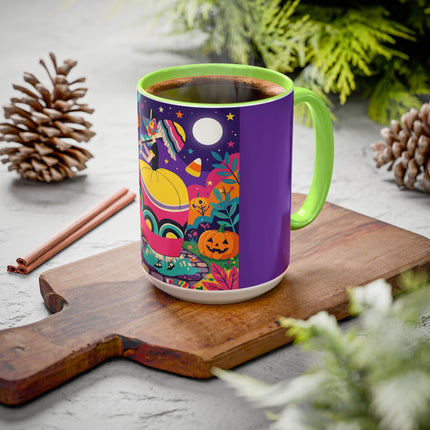 🌙🎃 The Lady Of Moonbeam Hollow Colorful Mug – Whimsical Halloween Charm