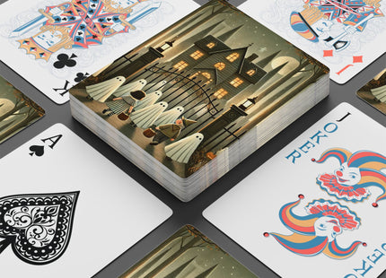Ghostly Welcome – A Halloween Night Playing Cards