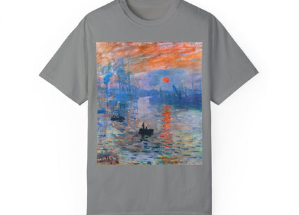 Sunrise by Claude Monet Unisex Garment-Dyed T-shirt
