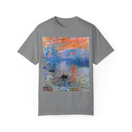 Sunrise by Claude Monet Unisex Garment-Dyed T-shirt