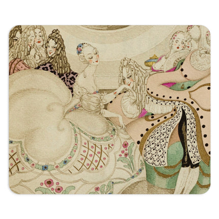 Sur talons rouges (On Red Heels) pl 01 by Gerda Wegener Mouse Pad, Round and Rectangle