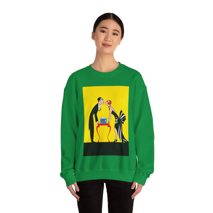 A Moment of Elegance: A Passionate Embrace Amidst Golden Splendor Heavy Blend™ Crewneck Sweatshirt