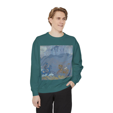 The Duel by Nicholas Roerich Unisex Garment-Dyed Sweatshirt