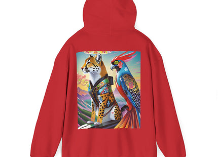 Cheetah and Parrot Cybernetic Duet – Heavy Blend™ Hooded Sweatshirt