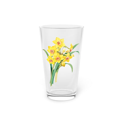 Chinese Sacred Lily Botanical Illustration by Pierre-Joseph Redouté Glass, 16oz