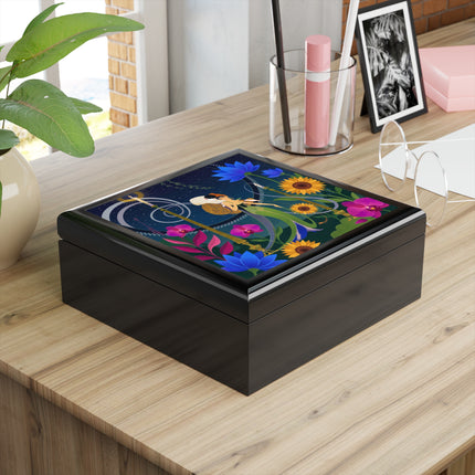 🌙🕯️ The Lady Of The Midnight Garden Jewelry Box – Art Deco Nocturne