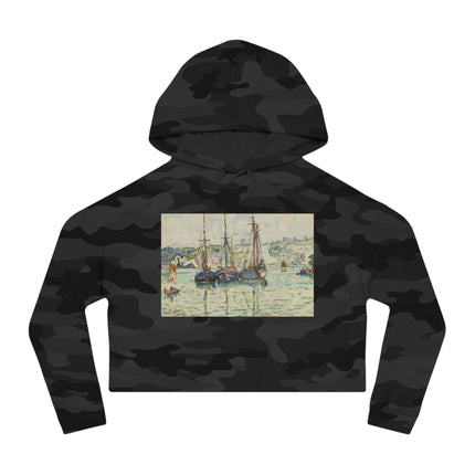 Le Trieux Paul Signac Women’s Cropped Hooded Sweatshirt