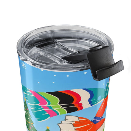 ⛷️🌸 The Lady Of The Alpine Flight Tumbler – Art Deco Winter Adventure