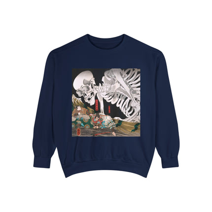Mitsukuni Defying the Skeleton Spectre by Utagawa Kuniyoshi Garment-Dyed Sweatshirt