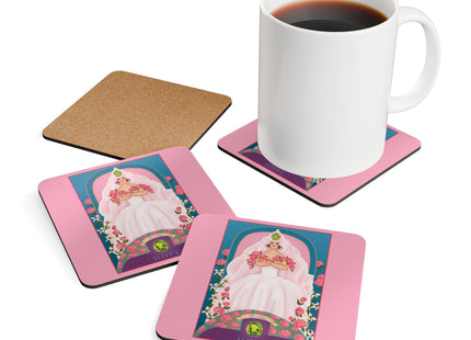 Leo Zodiac Design – August & Peridot by Sofia Chiostri | Corkwood Coaster Set