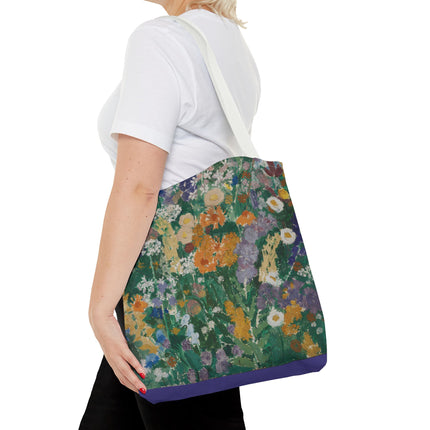 Flowers on the Mountain by August Babberger Tote Bag (AOP)