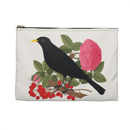 Blackbird & Rose Accessory Pouch – Timeless Beauty & Elegant Charm