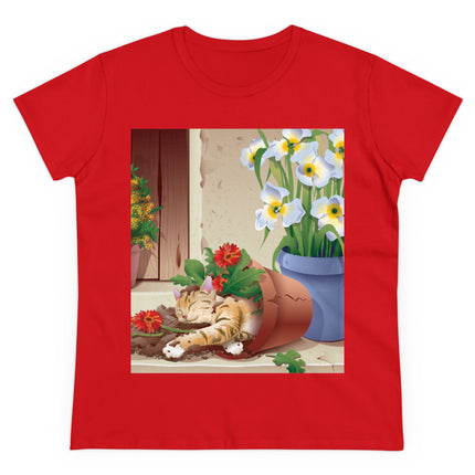 Blooming Serenity Women's Midweight Cotton Tee