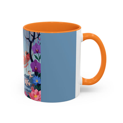 The Ladies Of The Enchanted Hammock Colorful Mugs – Art Deco Whimsical Garden Elegance