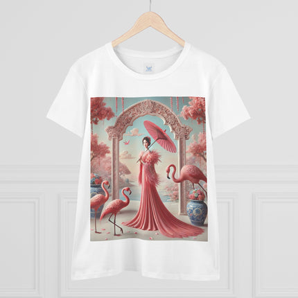 Petals, Porcelain, and Flamingos Cotton Tee