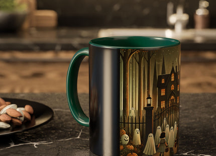 Ghostly Welcome – A Halloween Night Colorful Mugs (11oz, 15oz)