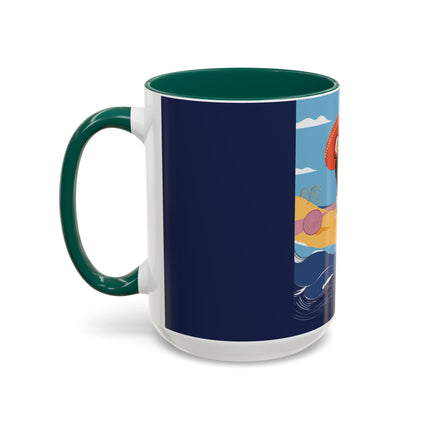 Beachside Promenade Colorful Mugs – Chic Summer Stroll & Coastal Glamour