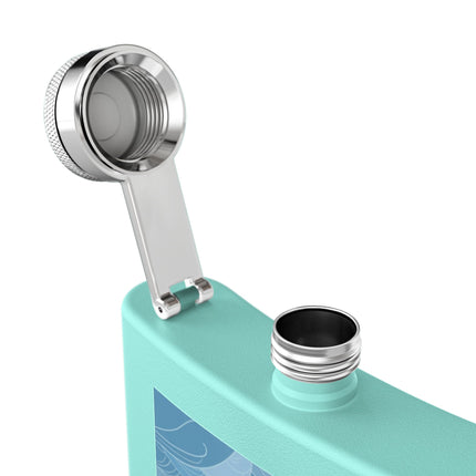 Siren of the Waves Stainless Steel Flask – Dramatic Sea Power & Bold Elegance