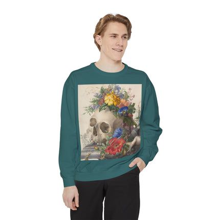 Vanitas Still Life by Herman Henstenburgh Garment-Dyed Sweatshirt
