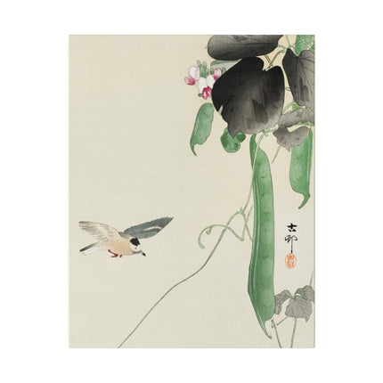 Bird at Flowering Bean Plant by Ohara Koson – Art of Nature
