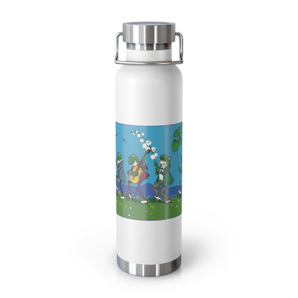 Frog and Beetle Band Copper Vacuum Insulated Bottle, 22 oz
