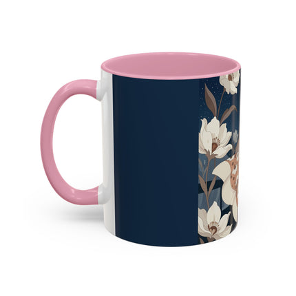 🌸✨ The Midnight Magnolia Masquerade Colorful Mug – Art Deco Nocturne