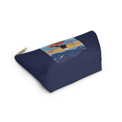 Beachside Promenade Cosmetic Bag – Glamorous Summer Stroll & Retro Chic
