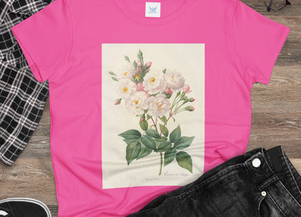 Rosa Noisettiana by Pierre Joseph Redouté Women's Midweight Cotton Tee